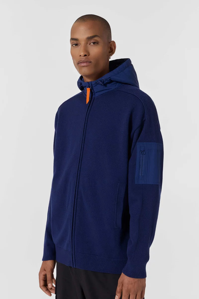 SWEAT À CAPUCHE SEB MAILLE TISSÉE